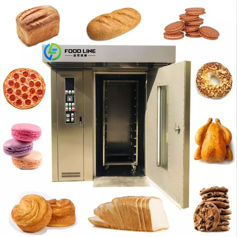 Rotary Bakery Oven - 16 32 64 Tray Rotary Bread