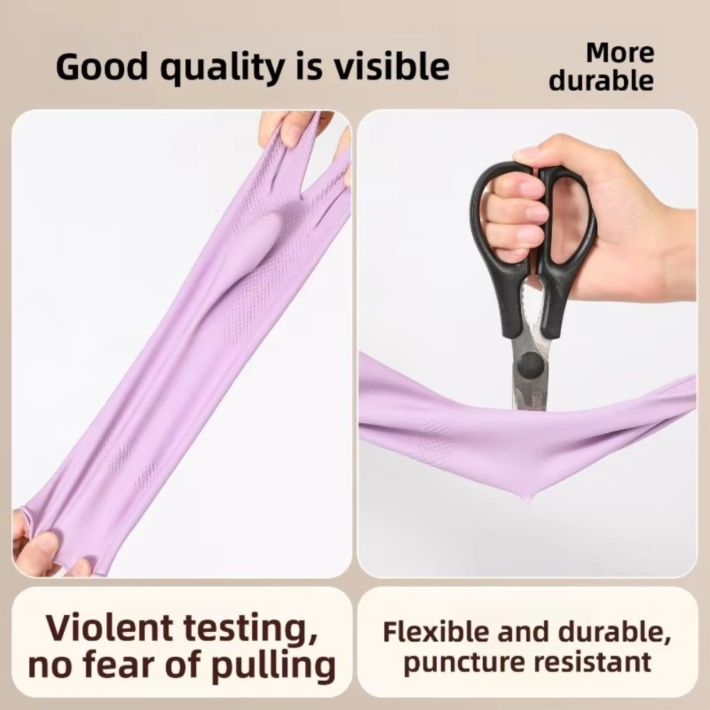 Commercial Kitchen Gloves - Latex Dish Washing Gloves with Cotton