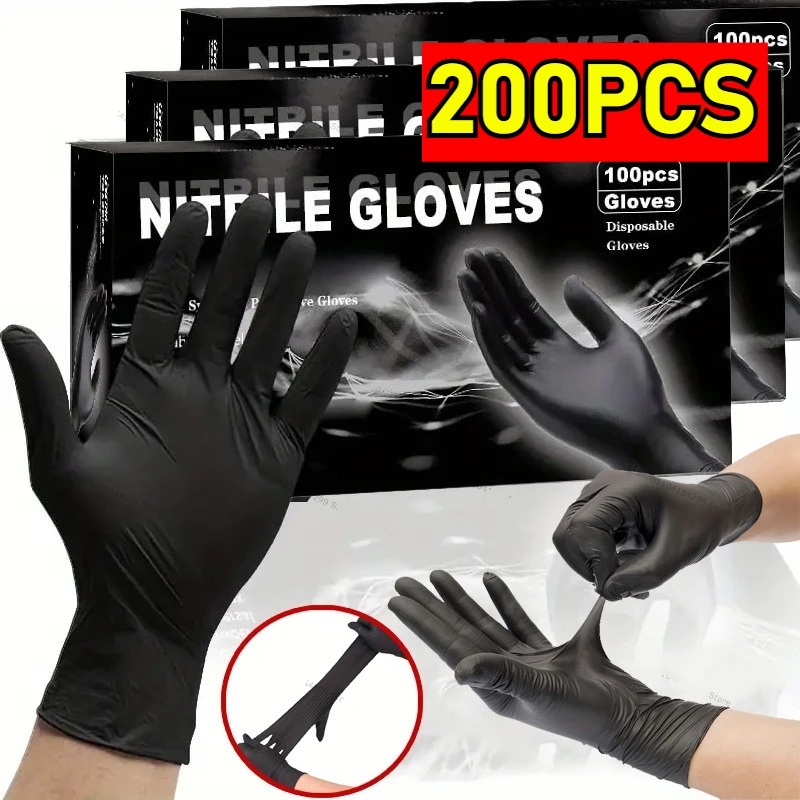 Commercial Kitchen Gloves - Disposable Nitrile Waterproof Gloves Dish Washing