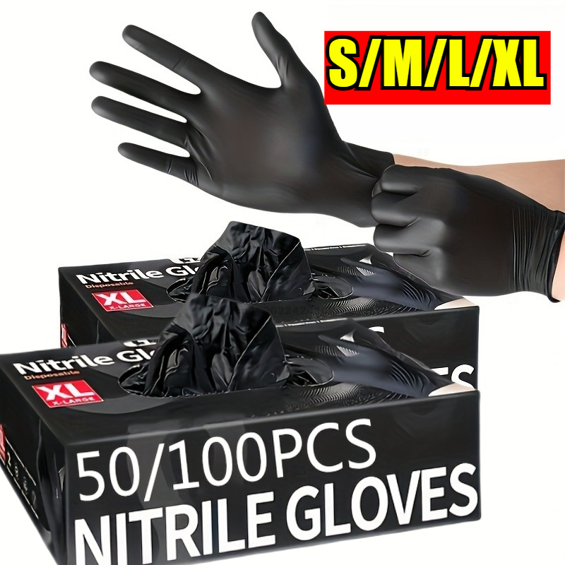Commercial Kitchen Gloves - Disposable Nitrile Waterproof Gloves Dish Washing