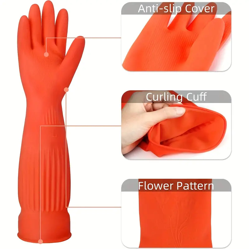 1Pair Lengthen Dishwashing Cle - Commercial Kitchen Gloves recension och pris