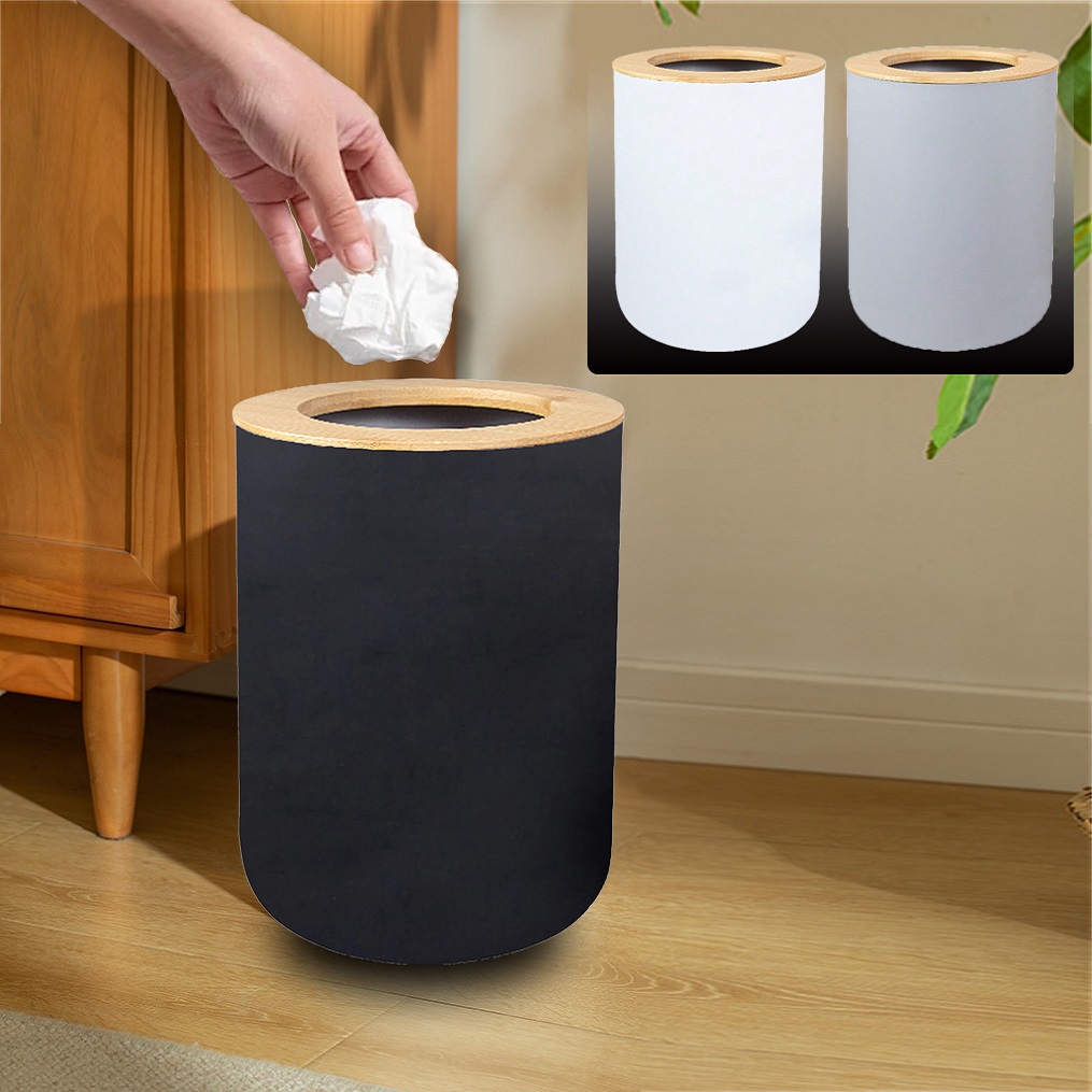 Black Plastic Trash Bin Modern - Commercial Kitchen Trash Can recension och pris