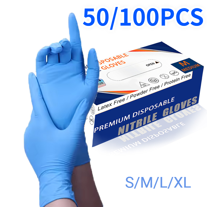 50/100PCS Blue Nitrile Gloves  - Commercial Kitchen Gloves recension och pris
