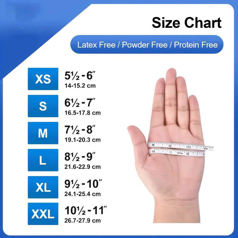 50/100PCS Blue Nitrile Gloves  - Commercial Kitchen Gloves recension och pris