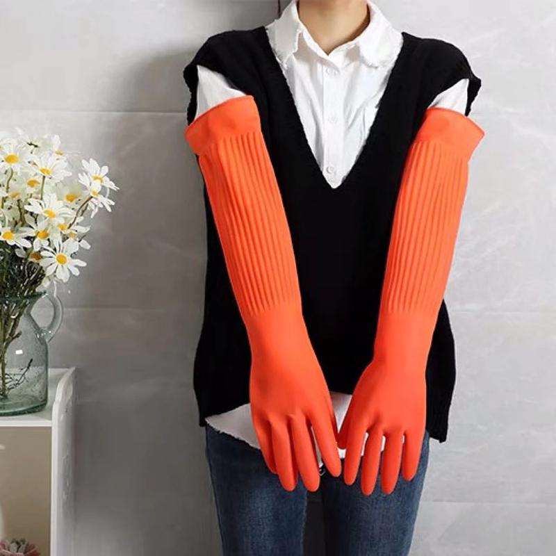 Extra‑Long Rubber Cleaning Glo - Commercial Kitchen Gloves recension och pris