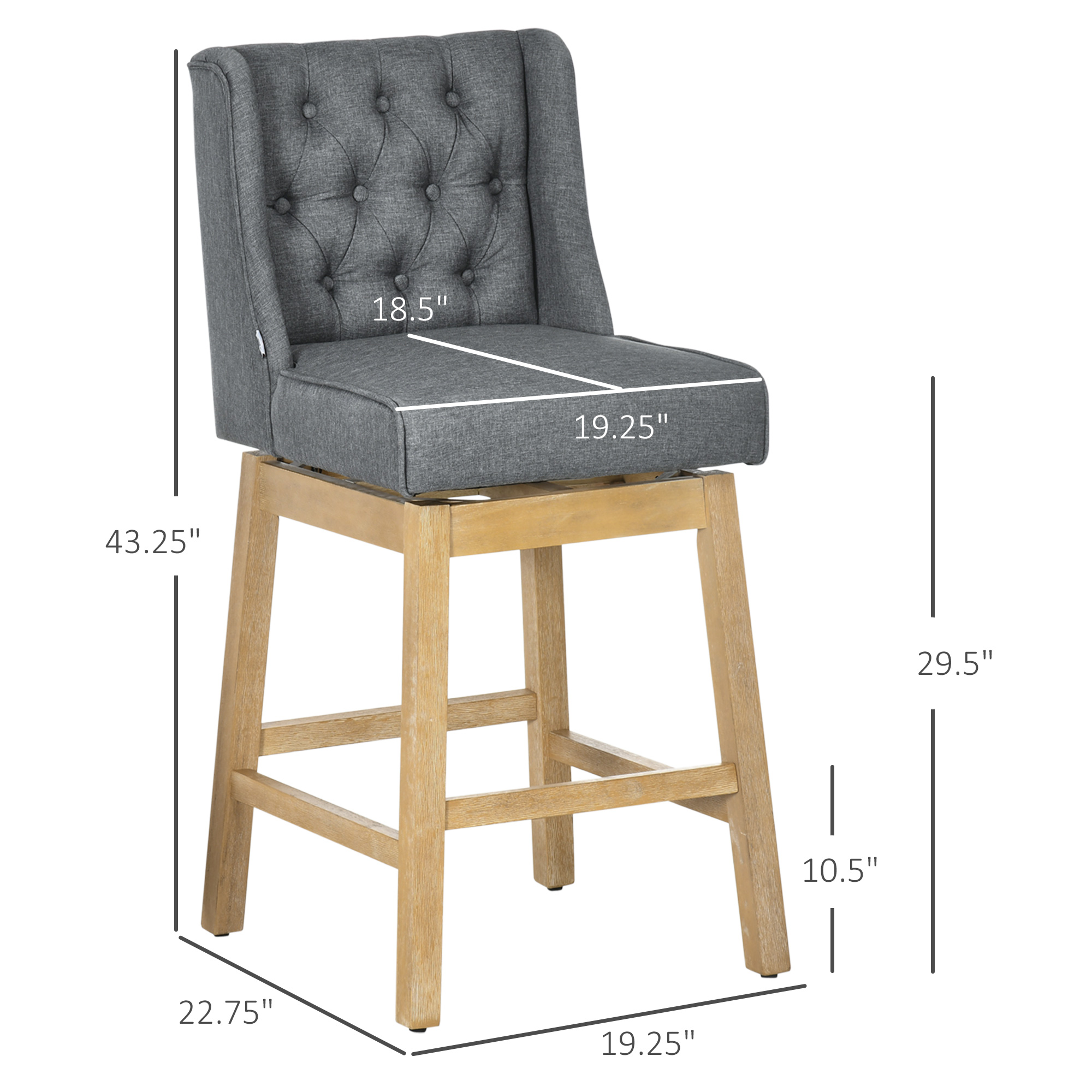 HOMCOM Bar Height Bar Stools S - Commercial Kitchen Designer recension och pris