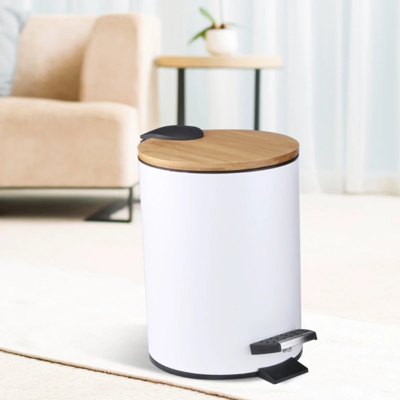 3/5L Wooden Flip Step Trash Ca - Commercial Kitchen Trash Can recension och pris