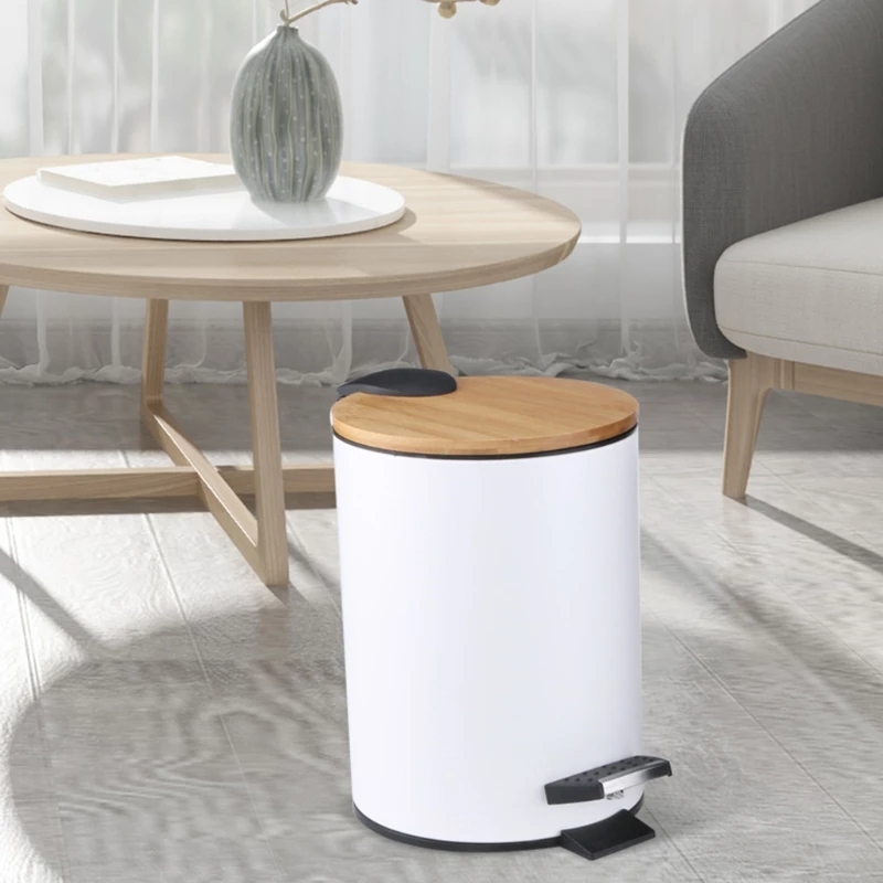 3/5L Wooden Flip Step Trash Ca - Commercial Kitchen Trash Can recension och pris