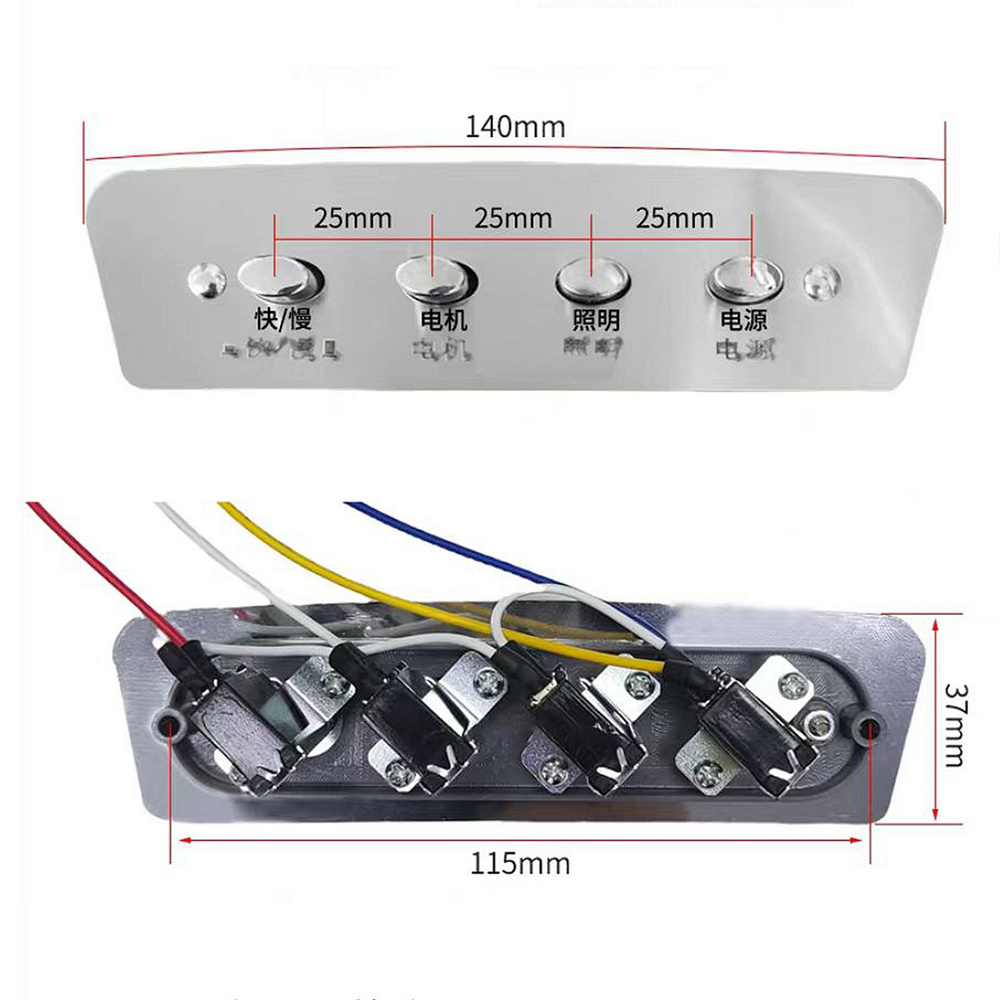 1pc 4-key Push Button Switch C - Commercial Kitchen Exhaust Hood recension och pris