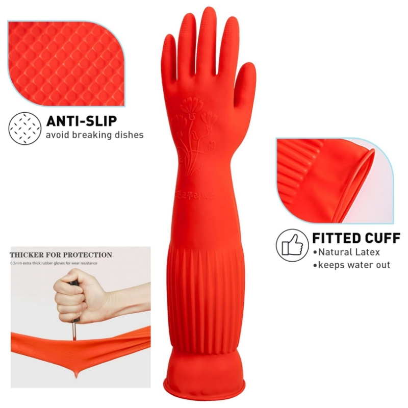 45CM Extra-Long Rubber Cleanin - Commercial Kitchen Gloves recension och pris