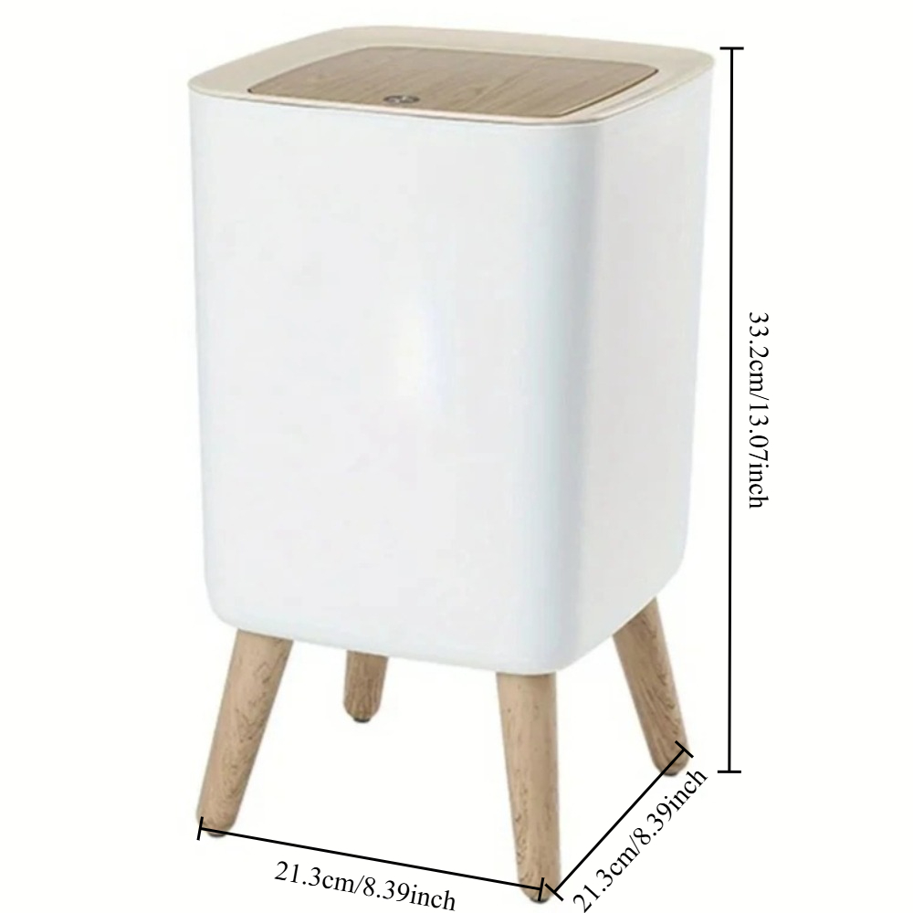10L White Wooden Garbage Bin w - Commercial Kitchen Trash Can recension och pris
