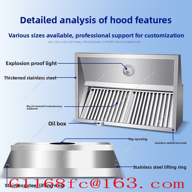 Stainless Steel Exhaust Hood f - Commercial Kitchen Exhaust Hood recension och pris