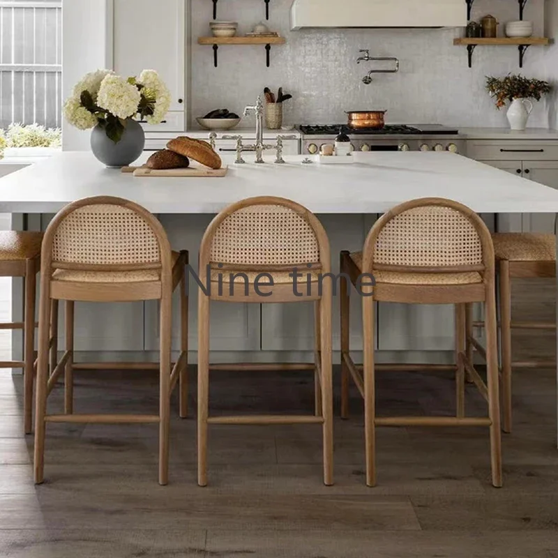 Solid Wood Rattan Kitchen Bar  - Commercial Kitchen Designer recension och pris